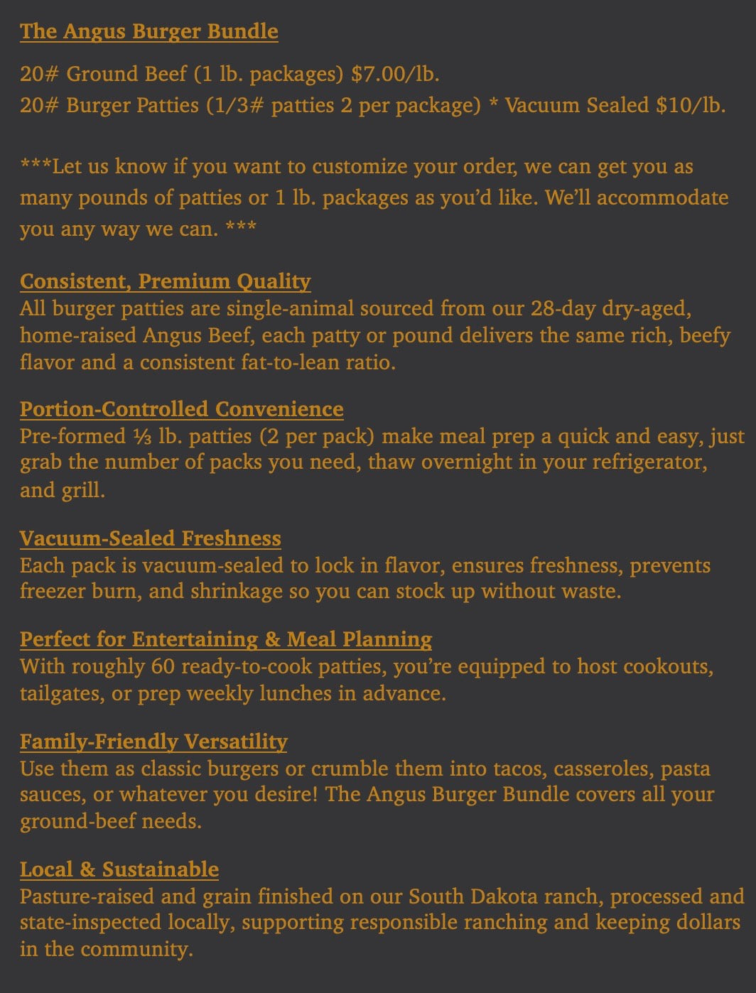 Angus Burger Bundle